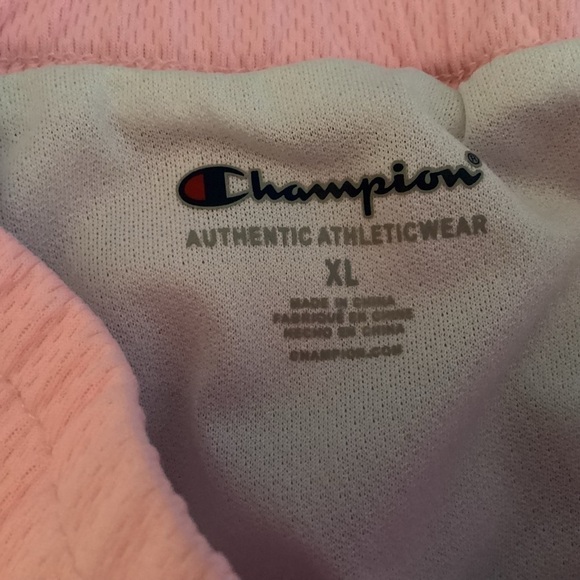 Champion Girl’s  Pink & White Athletic Shorts.  Size XL - Picture 3 of 3